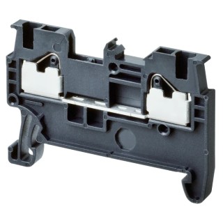 Omron XW5T Series Non-Fused Terminal Block, Push-In, Grey, 1.5mm², 600V, 17.5A, Single Level, Feed Through XW5T-P1.5-1.1-1