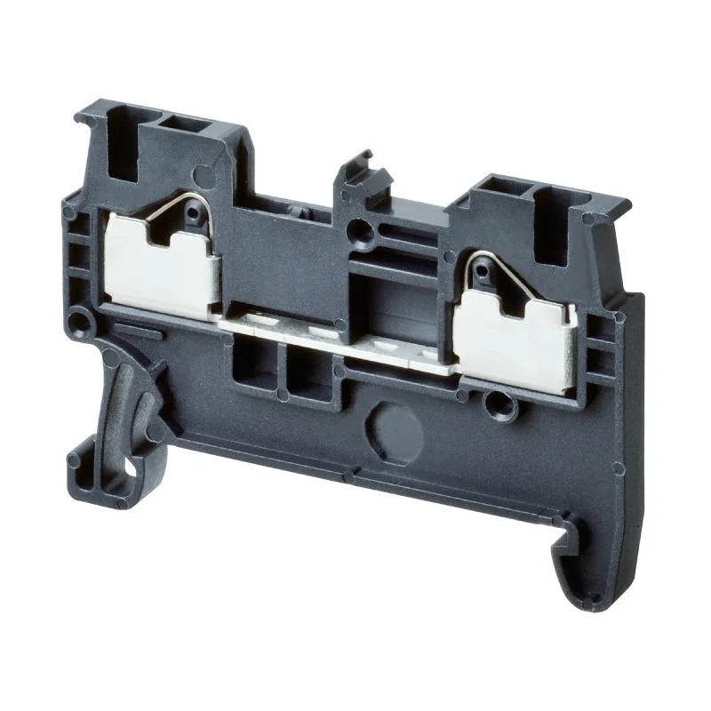 Omron XW5T Series Non-Fused Terminal Block, Push-In, Grey, 1.5mm², 600V, 17.5A, Single Level, Feed Through XW5T-P1.5-1.1-1