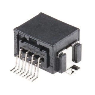 JST CPT Automotive Connector Male Black Surface Mount, 8 Way Solder Termination SM08B-CPTK-1A-TB