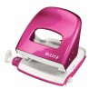 Leitz 2 Hole Punch 30 Sheet Capacity Pink Metal, Round Hole, GS Safety Tested 50081023