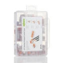 WAGO 221 Series Lever Connector Set, 12AWG to 24AWG, 32A, 450V, 85-Piece, Cage Clamp, Plastic, Clear, 887-1046