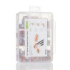WAGO 221 Series Lever Connector Set, 12AWG to 24AWG, 32A, 450V, 85-Piece, Cage Clamp, Plastic, Clear, 887-1046