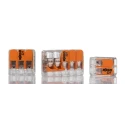 WAGO 221 Series Lever Connector Set, 12AWG to 24AWG, 32A, 450V, 85-Piece, Cage Clamp, Plastic, Clear, 887-1046