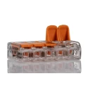 WAGO 221 Series Lever Connector Set, 12AWG to 24AWG, 32A, 450V, 85-Piece, Cage Clamp, Plastic, Clear, 887-1046