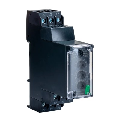 Schneider Electric Monitoring Relay 3 Phase 380/480V AC DPDT DIN Rail RM22TR33