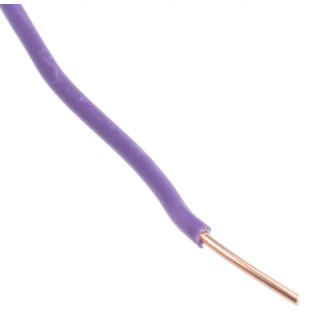 RS PRO H07V-U Series Purple Hook Up Wire 1.5 mm², 100m, PVC Insulation, Copper, 450/750V, Solid, 536-293