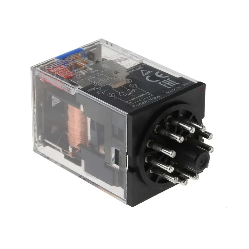Omron Power Relay 24V DC Coil 10A Switching 3PDT Plug-In Silver Alloy Contacts MKS3PIN-5 24VDC