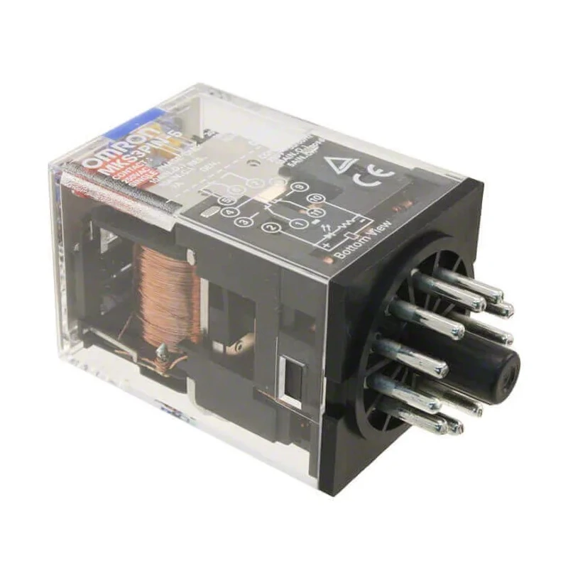 Omron Power Relay 24V DC Coil 10A Switching 3PDT Plug-In Silver Alloy Contacts MKS3PIN-5 24VDC