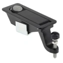RS PRO Die Cast Zinc Lockable Compression Latch 111 mm x 31.5 mm Black Powder Coated 124-1900