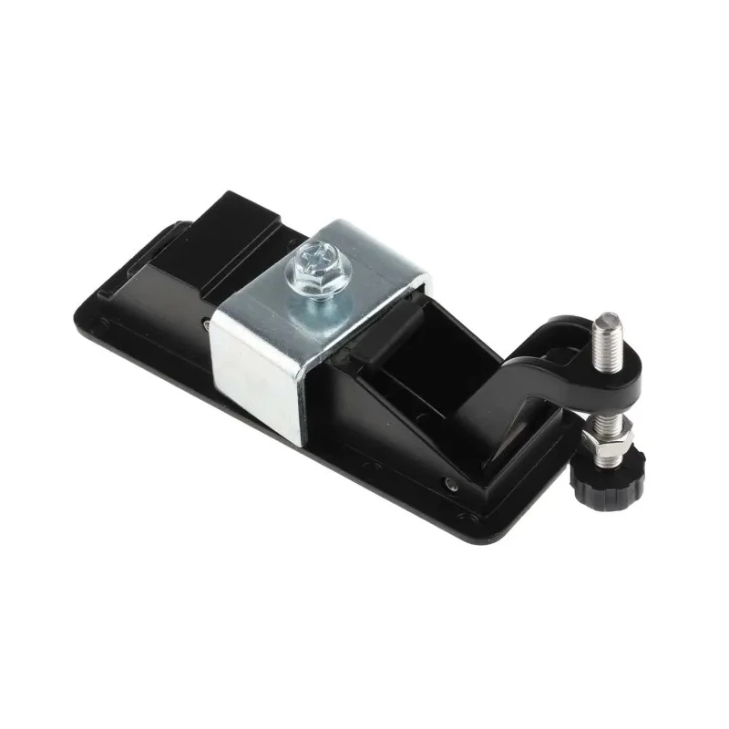RS PRO Die Cast Zinc Lockable Compression Latch 111 mm x 31.5 mm Black Powder Coated 124-1900