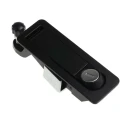 RS PRO Die Cast Zinc Lockable Compression Latch 111 mm x 31.5 mm Black Powder Coated 124-1900