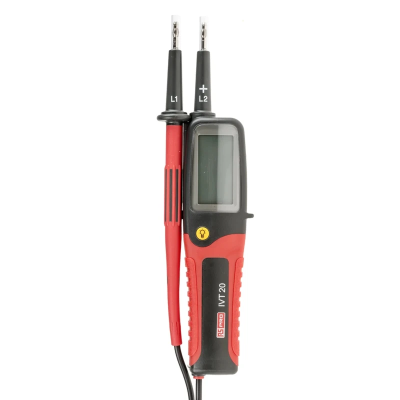 RS PRO LCD Voltage Tester IVT-20, 750V AC/DC, Continuity Check, Battery Powered, IP65, Tensilica LX6