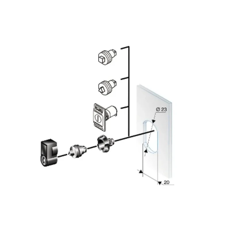 Schneider Electric Locking Handle L-Handle 8mm NSYTT8CRN