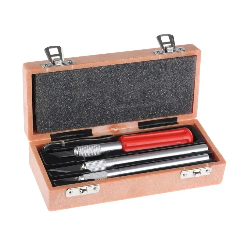 RND 16 Piece Craft Knife Set Plastic, Aluminium Alloy, Assorted Blades, Storage Case 537-439