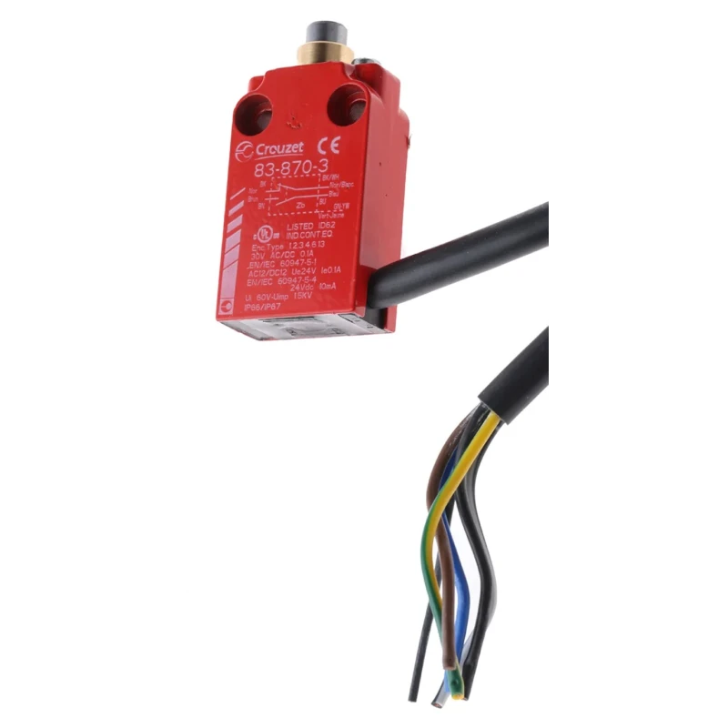 Crouzet Plunger Limit Switch 1 NO/1 NC IP67 IP66 Metal Housing 30V AC 100mA 83870301