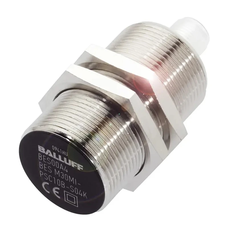BALLUFF Inductive Proximity Sensor Threaded Barrel M30 x 1.5, PNP, 30V, 15 mm Sensing Range, 250V AC BES M30MI-PSC15B-S04K