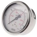 WIKA 63 mm Pressure Gauge, G 1/4 Connection, 160 bar, Stainless Steel Case 9314200