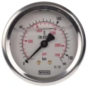 WIKA 63 mm Pressure Gauge, G 1/4 Connection, 160 bar, Stainless Steel Case 9314200