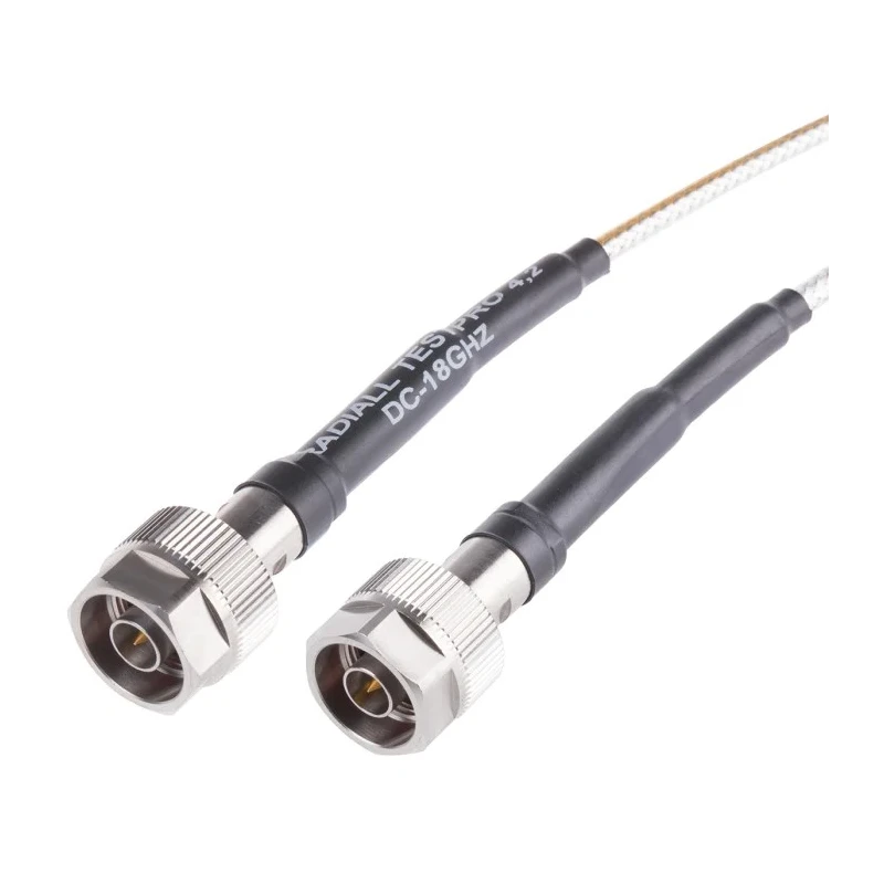 Radiall Test Pro Series Coaxial Cable, Type N Male to Type N Male, 50Ω, 1.2 m, Green, R288940008
