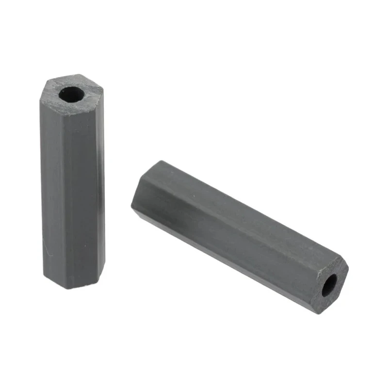 Essentra Hex Polyvinyl Chloride Spacer 25.4 mm, Hex Shape, 2.8 mm Inside Diameter, 6.4 mm Across Flats, Plain Finish 543-743