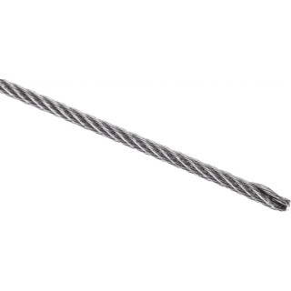 RS PRO Stainless Steel Wire Rope 100 m, 0.9 mm Diameter, 46 kg Safe Working Load 124-4756