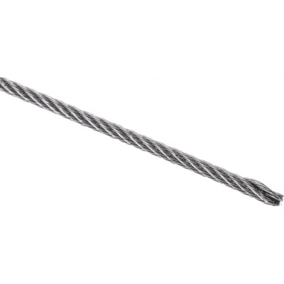 RS PRO Stainless Steel Wire Rope 100 m, 0.9 mm Diameter, 46 kg Safe Working Load 124-4756