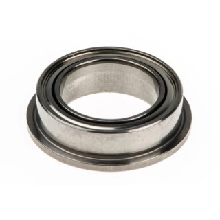 NMB Flanged Double Row Deep Groove Ball Bearing, Shielded, Stainless Steel, 8 mm ID, 12 mm OD, DDLF1280ZZHA5P24LY121