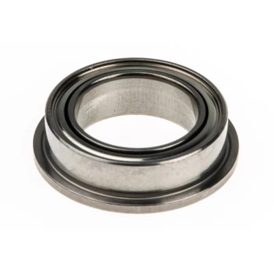 NMB Flanged Double Row Deep Groove Ball Bearing, Shielded, Stainless Steel, 8 mm ID, 12 mm OD, DDLF1280ZZHA5P24LY121
