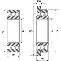 NMB Flanged Double Row Deep Groove Ball Bearing, Shielded, Stainless Steel, 8 mm ID, 12 mm OD, DDLF1280ZZHA5P24LY121
