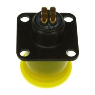Souriau Sunbank by Eaton 85102E84S50 MIL Spec Circular Connector, Copper Alloy Straight, 4 Contacts, 200V AC, Male, Green