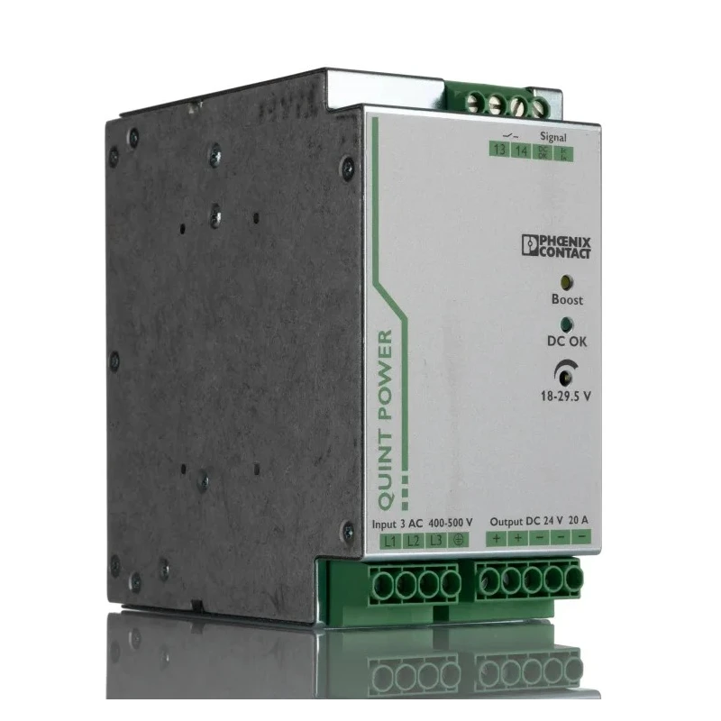 Phoenix Contact QUINT POWER DIN Rail Switched Mode Power Supply, 3-Phase, AC Input 320–575V, 29.5V DC Output, 20A 2866792