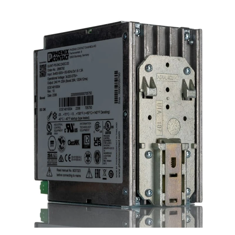 Phoenix Contact QUINT POWER DIN Rail Switched Mode Power Supply, 3-Phase, AC Input 320–575V, 29.5V DC Output, 20A 2866792