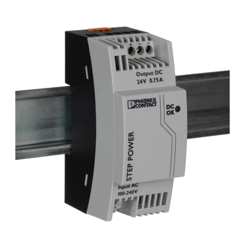 Phoenix Contact STEP-PS/1AC/24DC/0.75 Switched Mode DIN Rail Power Supply 264V AC Input, 24V DC 750mA Output, 18W 2868635