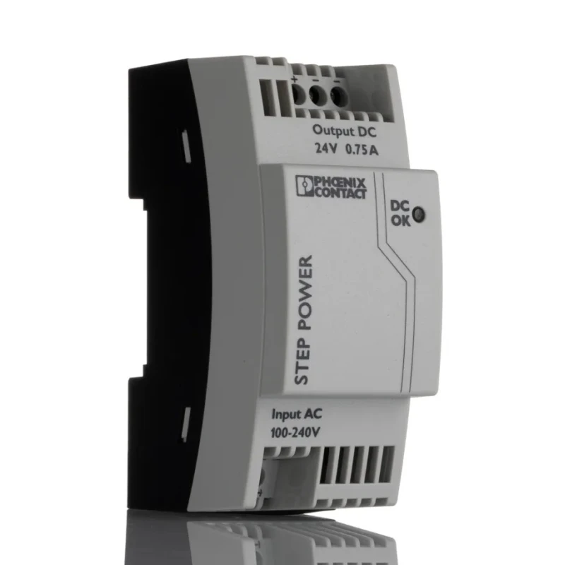 Phoenix Contact STEP-PS/1AC/24DC/0.75 Switched Mode DIN Rail Power Supply 264V AC Input, 24V DC 750mA Output, 18W 2868635