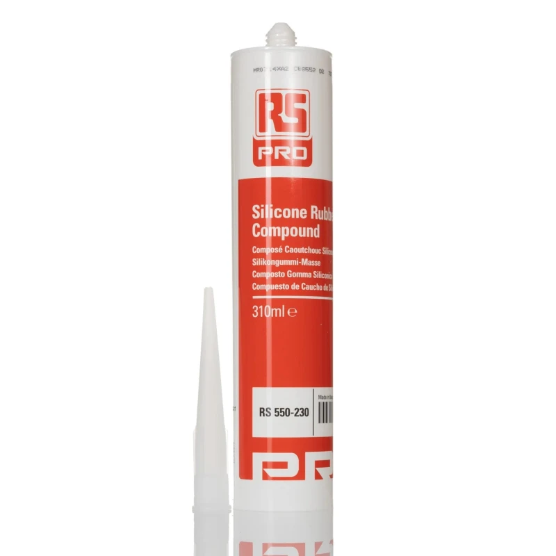 RS PRO Silicone Rubber Compound Transparent Sealant Paste 310 ml Cartridge 550-230