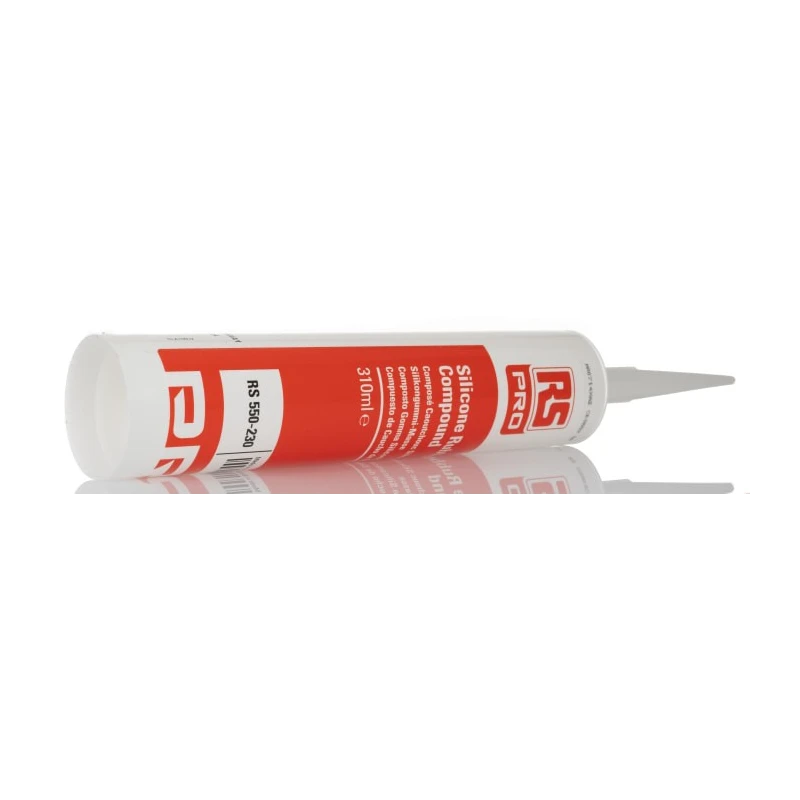 RS PRO Silicone Rubber Compound Transparent Sealant Paste 310 ml Cartridge 550-230