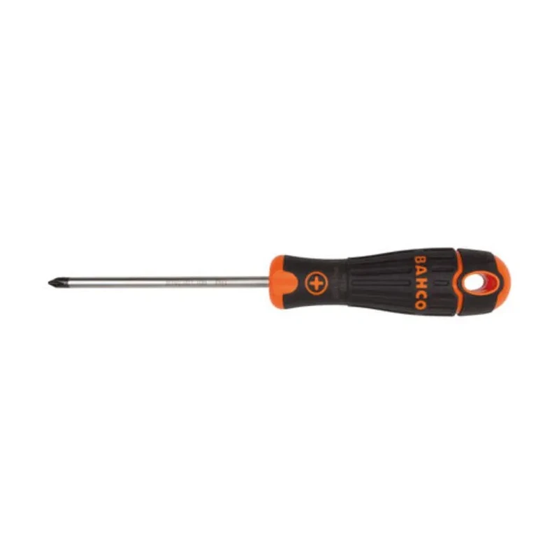Bahco PH0 Standard Phillips Screwdriver, Chrome-Plated Alloy Steel, 200 mm Blade, 295 mm Overall Length B192.000.200