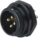 RS PRO Circular Connector 5 Contacts Front Socket Male IP68 SP21 Series 10A 500V Polyamide 66 Gold Plated 124-6676