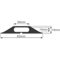 RS PRO Black Rubber Cable Cover, Cable Protector, 3 m Length, 30 mm Inside Diameter, 83 mm Width 26100201