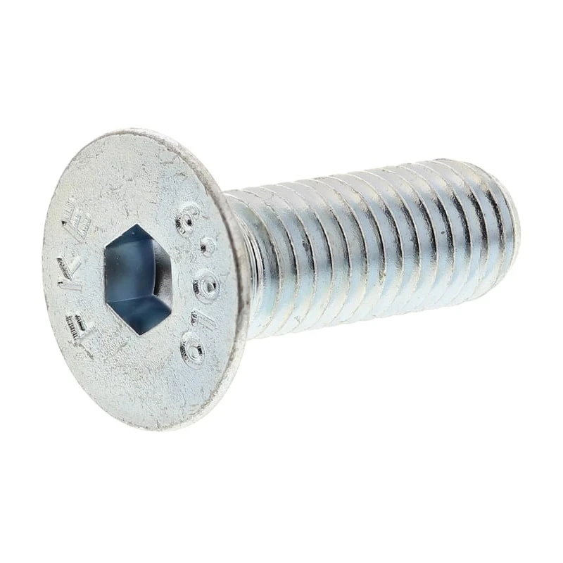RS PRO Bright Zinc Plated Steel Hex Socket Countersunk Screw M10 x 100 mm 10.9 Grade DIN 7991 124-7182