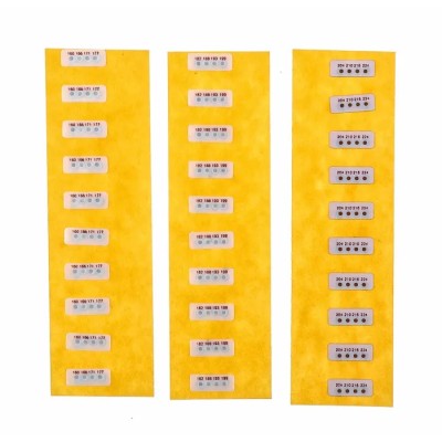 RS PRO Temperature Sensitive Label, 160°C to 224°C, 4 Temperature Levels, 30 Labels Per Kit, Non-Reversible, 552-630