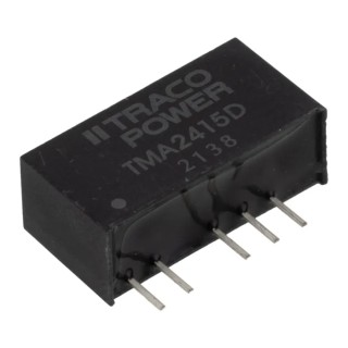 TRACOPOWER TMA DC/DC Converter Dual Output 1W 24V DC Input ±15V Output SIP Package PCB Mount TMA 2415D