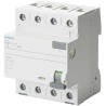 Siemens Residual Current Circuit Breaker 40A 4 Pole 30mA Type A 0.8kA 400V AC 5SV3344-6KK12
