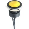 APEM IA Series Push Button Switch, Momentary, Panel Mount, 16.2 mm Cutout, SPST, IP65/IP67, 24V DC, Yellow Actuator IAR3F1500