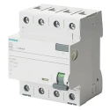 Siemens 5SV3 Series Residual Current Circuit Breaker 63A 4-Pole 30mA Type A 0.8kA 400V AC DIN Rail 5SV3346-6KL