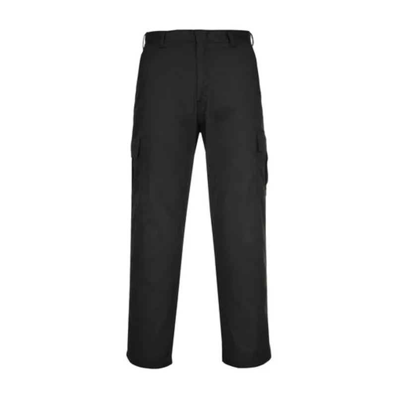 RS PRO C701 Men's Work Trouser, Black, 32 in Waist, 31 in Leg, 6 Pockets, Cotton Polyester, UV Resistant 124-8218