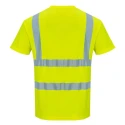 Portwest Micro Mesh Bird Eye Yellow Unisex Hi Vis T-Shirt XL 124-8209, 100% Polyester, Short Sleeve, Reflective Tape