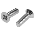 RS PRO Pozidriv Countersunk Steel Machine Screw M6, 20 mm, DIN 965, Passivated Zinc Plated 553-526
