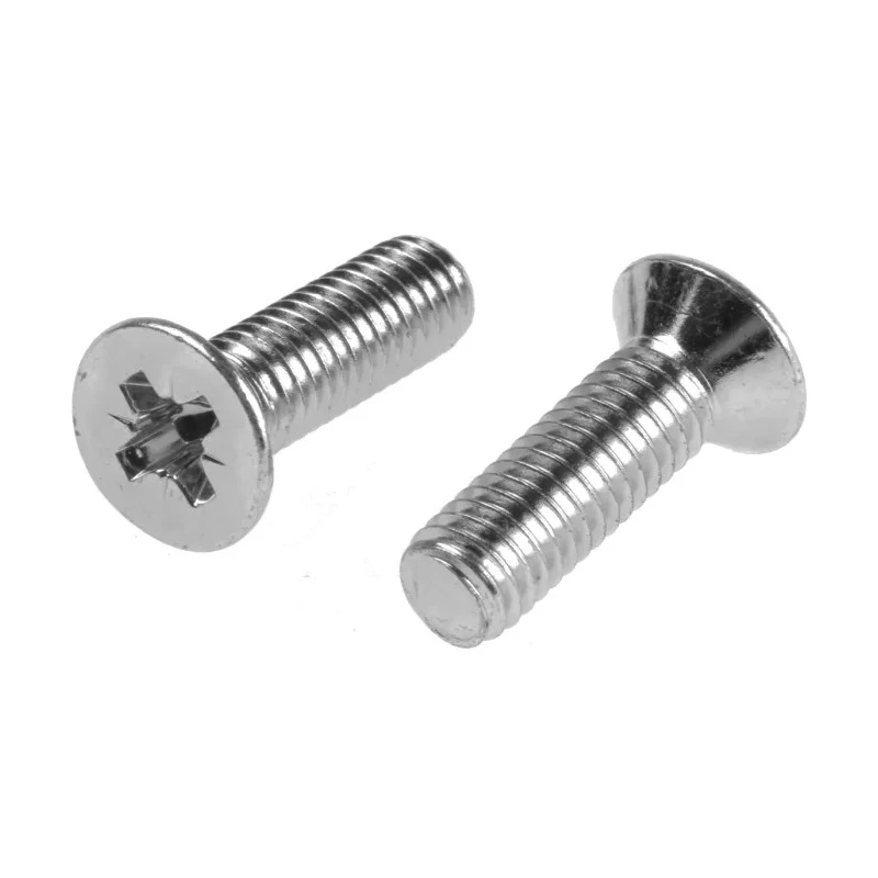 RS PRO Pozidriv Countersunk Steel Machine Screw M6, 20 mm, DIN 965, Passivated Zinc Plated 553-526
