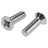 RS PRO Pozidriv Countersunk Steel Machine Screw M6, 20 mm, DIN 965, Passivated Zinc Plated 553-526